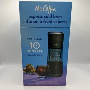 Mr. Coffee Express Cold Brew 10 Minutes Detachable Carafe USB Chargeable New